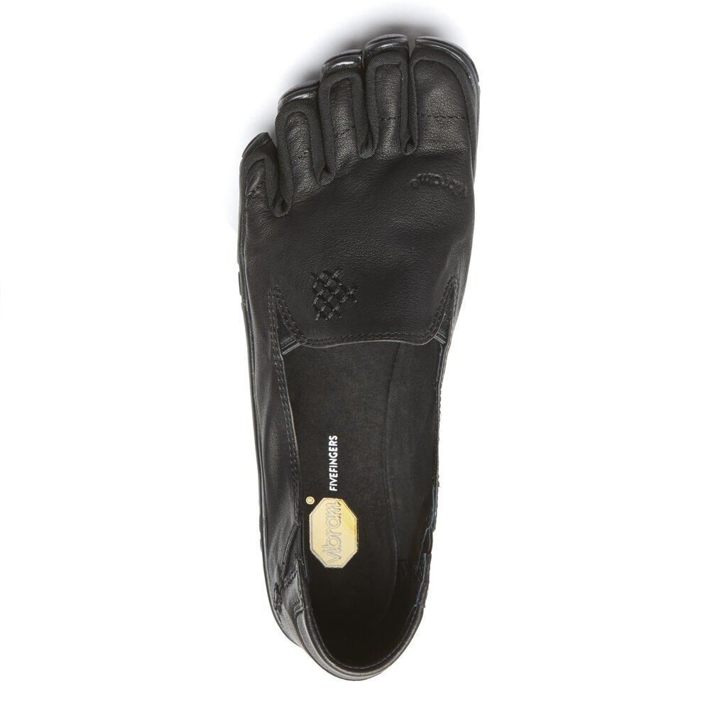 Vibram Five Fingers Womens CVT-Leather - Barefoot Shoes Black - SQV982437